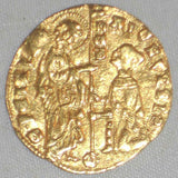 Rare 1350-1439 Papal State Gold Coin Venetian Type Zecchino Ducat Senate of Rome