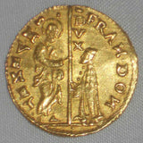 1545-1553 Gold Coin Venice Italy Zecchino or Ducat Francesco Dona Fr 1250 VF++