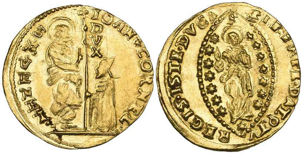 Nice 1709-22 Gold Coin Venice Italy Zecchino Ducat Giovanni Corner