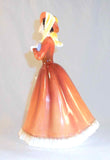 English Royal Doulton Figurine Woman Brown Dress Holding Parasol Julia HN 2705