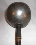Antique Pewter Ladle Wooden Handle and Deep Ball Shaped Bowl Maker's Mark