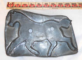 Old Tin Pennsylvania Very Large Flat-Back Cookie Cutter Galloping Horse Tail Up