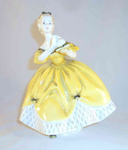 English Royal Doulton Figurine Woman Yellow Ballroom Dress The Last Waltz HN2315