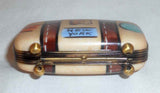 Vintage Limoges France ROCHARD Hand Painted Small Trinket Box Travel Suitcase