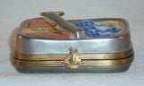 Limoges France Hand Painted Trinket Box Parry Vieille Sardine Can Being Opened