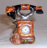 Limoges France PPA Hand Painted Old Fashion Telephone Trinket Box Ltd Ed 299/999