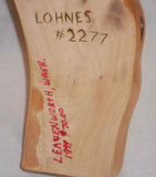 1999 Lacquered Hand Carved Wood Bird Perched on Branch Lohnes, Leavenworth WASH.