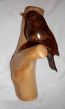 1999 Lacquered Hand Carved Wood Bird Perched on Branch Lohnes, Leavenworth WASH.