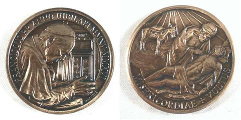 Official Vatican Bronze Medal Jubilee of Holy Year of Mercy 2016 Pope Francis in Original Box & COA
