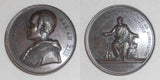 1890 Bronze Medal By Bianchi Vatican/Papal State Leo XII AN XIII Showing Saint Peter Chained to Rock