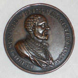1736 Copper Medal Zurich Rudolf Brun 400th Anniv. Brunschen Constitution Gessner