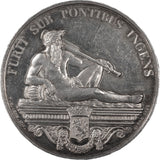 Beautiful 1844 Silver Medal Dedication of the Suspension Foot Bridge Lyon France