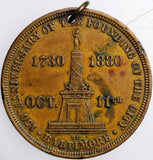 1880 Bronze Medal 150 Years Anniversary City of Baltimore George Calvert Bust