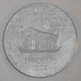 1909 Bimetallic Medal Centennial Of Abraham Lincoln Birth Cabin Heeren Bros & Co