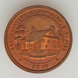 1862 Copper Medal George Washington Headquarters New Burg NY 2nd Obverse Lovett