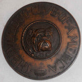 1924 Bronzed Brass? Medal Bulldog Club of America Bulldog's Head Obverse W.K.C.