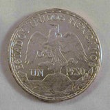 Mexican Crown Size Silver Coin 1910 One or Un Peso United States of Mexico Horse and Rider Caballito Choice Extremely Fine or Better