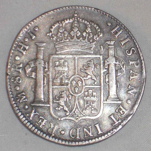1810 Ferdinand VII Spain Silver Coin Mexico 8 Reales Mint Mark Mo