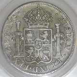 1820 Ferdinand VII Spain Silver Coin Mexico 8 Reales Zacatecas Mint Assayer AG