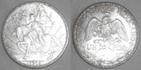Mexico Silver Coin 1913 One or Un Peso Horse and Rider Caballito Toned XF++