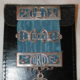 1973 Past Master Masonic Medal Ribbon Enamel & Sterling Silver Boyertown PA Lodge No. 741 F&amp;AM In Leather Holder William Lehmberg & Sons Philadelphia