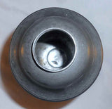 Antique Pewter Fluid or Whale Oil Lamp Tulip Bulb-Shaped Reservoir Two Burners