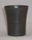 Antique Small Pewter Tumbler or Beaker Round Base with Curved Sides