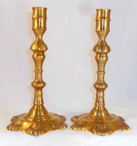 Pair Winterthur Museum Reproduction Colonial Style Tall Brass Candlest –  Giamer Antiques and Collectibles