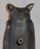 Antique Cast Iron Still Penny Bank Owl Standing Vindex Toys Belvidere IL