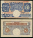 1948-1949 Great Britain One Pound Seated Britannia Signed Peppiatt Banknote