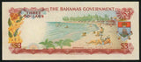 1965 Bahamas 3 Dollar Uncirculated Banknote Queen Elizabeth II Signed Sands & Higgs