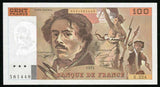 1993 France 100 Francs Banknote Pick Number 154d Eugene Delacroix Good Extremely Fine or Much Better