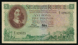 1948 South African Reserve Bank Five Pounds Banknote Pick Number 95 Good Fine or Much Better Currency Note