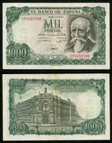 1971 Spain 1000 Pesetas Pick Number 154 Writer Jose Echegaray Beautiful Very Fine Banknote
