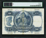 1968 Hong Kong & Shanghai Banking Corp 500 Dollar Banknote Thomas Jackson Image - Pick Number 179c PMG Very Fine 25