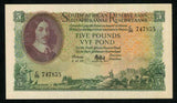 Currency 1954 South African Reserve Bank Five Pounds Banknote Van Riebeeck P# 96