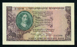 Currency 1962 South African Reserve Bank 20 Rands Banknote Van Riebeeck P# 108A