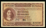 Currency 1959 South African Reserve Bank Ten Shillings Banknote Pick# 91d XF++