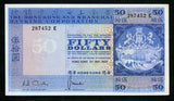 1968 Hong Kong & Shanghai Banking Corp Fify Dollars Banknote Pick Number 184a Beautiful About Uncirculated