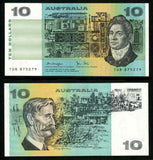 1979-1991 Australia 10 Dollars Banknote Reserve Bank Australia P #45c Crisp Unc.