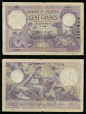 Scarce 1928 Banknote Tunisia 100 Francs Currency Pick Number 10 VG++