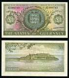1969-75 State of Guernsey Currency One Pound Banknote P# 45b Crisp Uncirculated
