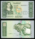 1985 South African Reserve Bank Ten Rands Banknote P# 120d Crisp Uncirculated