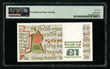 Central Bank of Ireland 1981 One Pound Banknote Pick 70b Gem Uncirculated 66 EPQ
