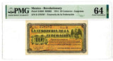 1914 Tesoreria De La Federacion 10 Centavos Banknote Guaymas Sonora Mexico S1058