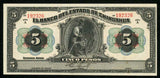 Banknote 1913 Bank of Chihuahua Mexico 5 Pesos Miner w/ Drill P# S132a Crisp UNC
