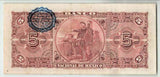 1910 Banco Nacional De Mexico Five Pesos Banknote Series N4 P #S257c PCGS VF 30
