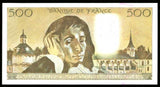 Currency 1985 France 500 Francs Banknote Mathematician Blaise Pascal P156e XF+++