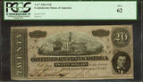 1864 $20 Confederate Banknote  