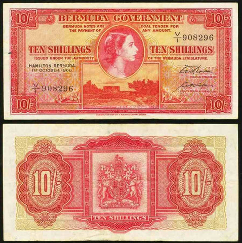 Bermuda 10 Shilling Banknote